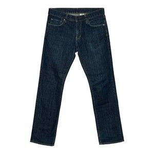 Uniqlo Men's Straight Jeans - Dark Blue